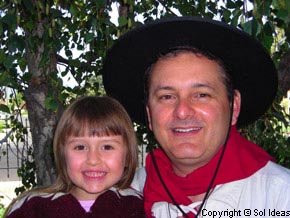 Greg Smestad, author of the trail guide, with his daughter Maya