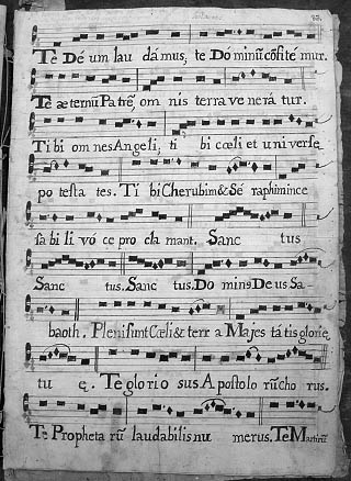 Te Deum from the Santa Clara University Library archives