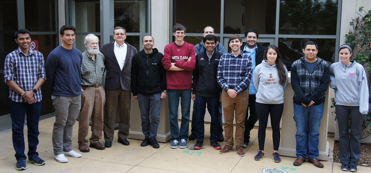 Greg and students in front of the Kennedy Classrooms, Winter Quarter 2016