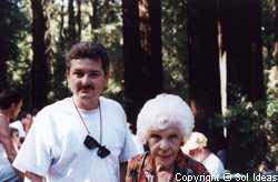 Velma and Grandson Greg in the redwoods - click for enlargement