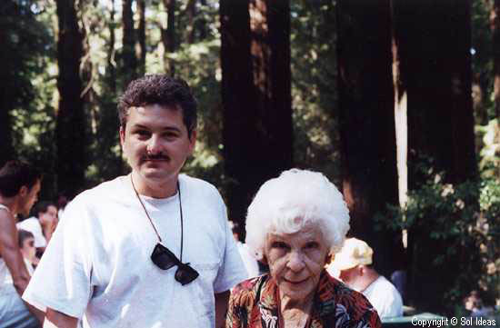 Velma and grandson Greg at the Santa Cruz Redwoods